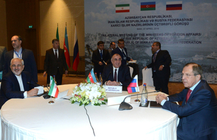 Azerbaijani, Russian, Iranian FMs held meeting. Azerbaijan,Baku,7 apr. 2016